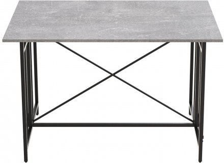 Стіл-книга трансформер Оріон 3 Ferrum-decor 750x1150x880 Чорний метал ДСП Бетон 16 мм (FRD-105087)