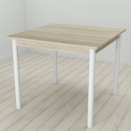 Кухонний стіл Ferrum-decor Агата 75x90x90 Білий ДСП Сонома 16мм (FRD-106258)