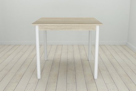 Кухонний стіл Ferrum-decor Агата 75x90x90 Білий ДСП Сонома 16мм (FRD-106258)