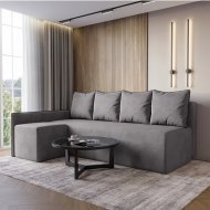 Кутовий диван ортопедичний iSmart MORRO єврокнижка 198x140 см (матрац Lux) сірий Laura 33 (ISM-051321)