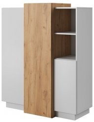 Комод Perfect Home 3Д / 3D 3-дверний 3D/110 Білий/дуб крафт золотий (PFH-091042)