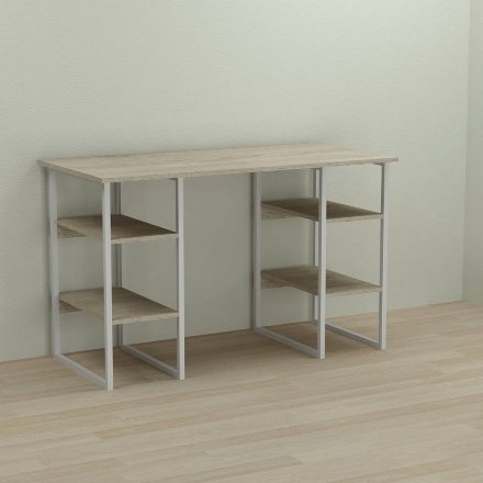 Письмовий стіл Ferrum-decor Карен 75x120x60 білий ДСП Дуб Сонома 16мм (FRD-102257)