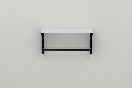 Полиця настінна Ferrum-decor Юзібі 270x500x150 метал Чорний ДСП Біле 16 мм (FRD-102653)
