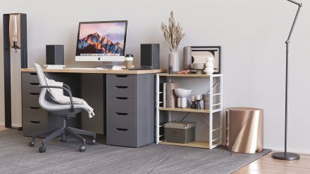 Етажерка 3/60 Ferrum-decor Серії Конект 75x60x28 білий ДСП Дуб Сонома 16мм (FRD-104263)