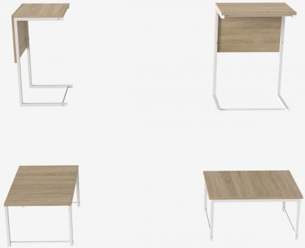 Стіл журнальний приставний Террі Комбо Ferrum-decor 345x662x440 Білий метал ДСП Дуб Сонома 16 мм (FRD-105146) Стіл журнальний приставний Террі Комбо Ferrum-decor 345x662x440 Білий метал ДСП Дуб Сонома 16 мм (FRD-105146)