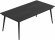 Стіл трансформер журнальний Dandi Small Ferrum-decor 45x120 160)x70 Чорний метал ДСП Сосна Кембра 16 мм (FRD-106794)
