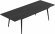 Стіл трансформер журнальний Dandi Small Ferrum-decor 45x120 160)x70 Чорний метал ДСП Сосна Кембра 16 мм (FRD-106794)