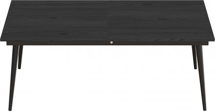 Стіл трансформер журнальний Dandi Small Ferrum-decor 45x120 160)x70 Чорний метал ДСП Сосна Кембра 16 мм (FRD-106794)
