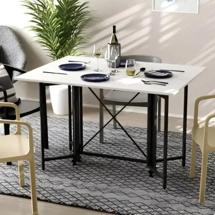 Стіл-книга трансформер Спайдер Ferrum-decor 750x1150x880 Чорний метал ДСП Біле 16 мм (FRD-105088) Стіл-книга трансформер Спайдер Ferrum-decor 750x1150x880 Чорний метал ДСП Біле 16 мм (FRD-105088)