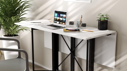 Стіл-книга трансформер Спайдер Ferrum-decor 750x1150x880 Чорний метал ДСП Біле 16 мм (FRD-105088) Стіл-книга трансформер Спайдер Ferrum-decor 750x1150x880 Чорний метал ДСП Біле 16 мм (FRD-105088)