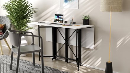 Стіл-книга трансформер Спайдер Ferrum-decor 750x1150x880 Чорний метал ДСП Біле 16 мм (FRD-105088) Стіл-книга трансформер Спайдер Ferrum-decor 750x1150x880 Чорний метал ДСП Біле 16 мм (FRD-105088)