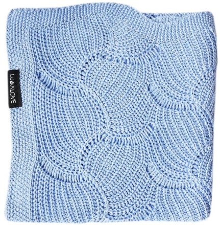 Плед плетений Shell 80x100 см Baby Blue lullalove-8085