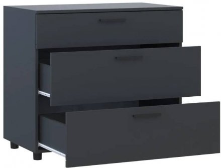 Комод Doros Торн Антрацит 3Ш 90х51.6х80 (DRS-012092) Комод Doros Торн Антрацит 3Ш 90х51.6х80 (DRS-012092)