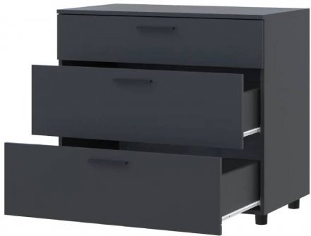 Комод Doros Торн Антрацит 3Ш 90х51.6х80 (DRS-012092) Комод Doros Торн Антрацит 3Ш 90х51.6х80 (DRS-012092)