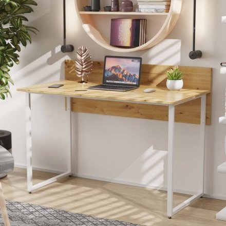 Комп'ютерний стіл Ferrum-decor Скай 75x120x70 білий ДСП Дуб Сан-Марино 16мм (FRD-101104) Комп'ютерний стіл Ferrum-decor Скай 75x120x70 білий ДСП Дуб Сан-Марино 16мм (FRD-101104)
