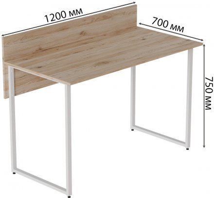 Комп'ютерний стіл Ferrum-decor Скай 75x120x70 білий ДСП Дуб Сан-Марино 16мм (FRD-101104) Комп'ютерний стіл Ferrum-decor Скай 75x120x70 білий ДСП Дуб Сан-Марино 16мм (FRD-101104)