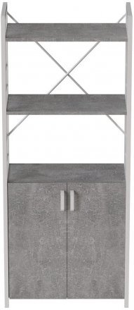 Етажерка 3/60 Ferrum-decor Серії Конект із тумбою 144x60x28 Білий ДСП Бетон (FRD-104455)