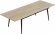 Стіл трансформер журнальний Dandi Small Ferrum-decor 45x120 160)x70 Чорний метал ДСП Дуб Сонома 16 мм (FRD-106796)