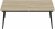 Стіл трансформер журнальний Dandi Small Ferrum-decor 45x120 160)x70 Чорний метал ДСП Дуб Сонома 16 мм (FRD-106796)