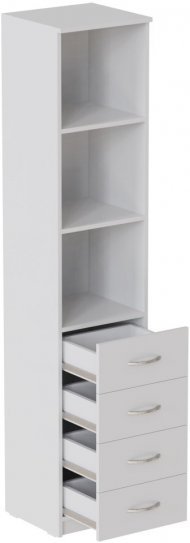 Пенал Анжело Ferrum-decor на 3 полиці із 4 шухлядами 1900x400x380 ДСП Біле 16 мм (FRD-104923) Пенал Анжело Ferrum-decor на 3 полиці із 4 шухлядами 1900x400x380 ДСП Біле 16 мм (FRD-104923)