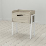 Модульна тумба Ferrum-decor Бетті 540x450x320 метал Білий ДСП Сонома 16 мм (FRD-102993)