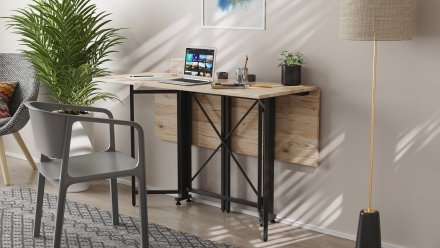 Стіл-книга трансформер Спайдер Ferrum-decor 750x1150x880 Чорний метал ДСП Дуб Сан-Марино 16 мм (FRD-105089) Стіл-книга трансформер Спайдер Ferrum-decor 750x1150x880 Чорний метал ДСП Дуб Сан-Марино 16 мм (FRD-105089)