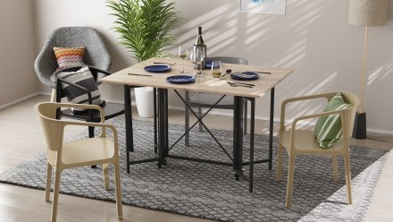 Стіл-книга трансформер Спайдер Ferrum-decor 750x1150x880 Чорний метал ДСП Дуб Сан-Марино 16 мм (FRD-105089) Стіл-книга трансформер Спайдер Ferrum-decor 750x1150x880 Чорний метал ДСП Дуб Сан-Марино 16 мм (FRD-105089)