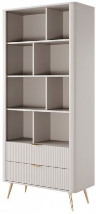 Стелаж Perfect Home Ланте / Lante 2S з 2 шухлядами і золотими ніжками Беж (PFH-091103)