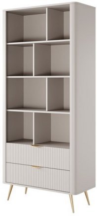 Стелаж Perfect Home Ланте / Lante 2S з 2 шухлядами і золотими ніжками Беж (PFH-091103)