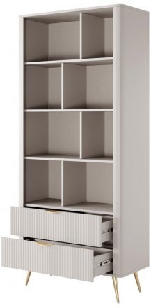 Стелаж Perfect Home Ланте / Lante 2S з 2 шухлядами і золотими ніжками Беж (PFH-091103)