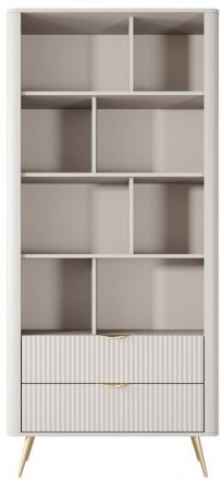 Стелаж Perfect Home Ланте / Lante 2S з 2 шухлядами і золотими ніжками Беж (PFH-091103)