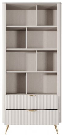 Стелаж Perfect Home Ланте / Lante 2S з 2 шухлядами і золотими ніжками Беж (PFH-091103)