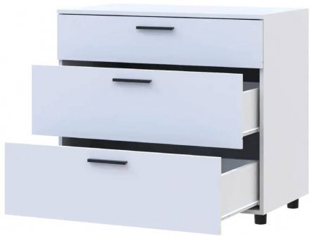 Комод Doros Торн Білий 3Ш 90х51.6х80 (DRS-012093) Комод Doros Торн Білий 3Ш 90х51.6х80 (DRS-012093)