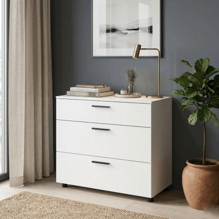 Комод Doros Торн Білий 3Ш 90х51.6х80 (DRS-012093) Комод Doros Торн Білий 3Ш 90х51.6х80 (DRS-012093)