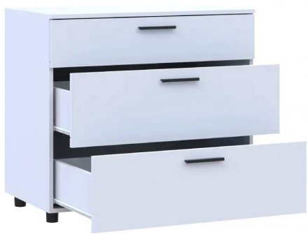 Комод Doros Торн Білий 3Ш 90х51.6х80 (DRS-012093) Комод Doros Торн Білий 3Ш 90х51.6х80 (DRS-012093)