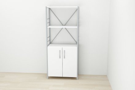 Етажерка 3/60 Ferrum-decor Серії Конект із тумбою 144x60x28 Сірий ДСП Біле (FRD-104456) Етажерка 3/60 Ferrum-decor Серії Конект із тумбою 144x60x28 Сірий ДСП Біле (FRD-104456)