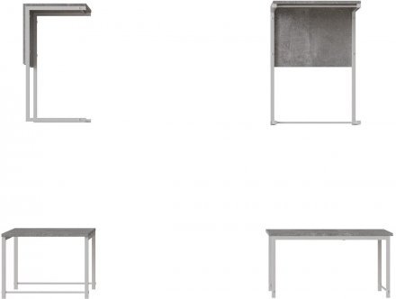 Стіл журнальний приставний Террі Комбо Ferrum-decor 345x662x440 Білий метал ДСП Бетон 16 мм (FRD-105149) Стіл журнальний приставний Террі Комбо Ferrum-decor 345x662x440 Білий метал ДСП Бетон 16 мм (FRD-105149)