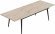 Стіл трансформер журнальний Dandi Small Ferrum-decor 45x120 160)x70 Чорний метал ДСП Дуб Сан-Марино 16 мм (FRD-106798)