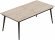 Стіл трансформер журнальний Dandi Small Ferrum-decor 45x120 160)x70 Чорний метал ДСП Дуб Сан-Марино 16 мм (FRD-106798)