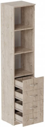 Пенал Анжело Ferrum-decor на 3 полиці з 4 шухлядами 1900x400x380 ДСП Дуб Сан-Марино 16 мм (FRD-104924) Пенал Анжело Ferrum-decor на 3 полиці з 4 шухлядами 1900x400x380 ДСП Дуб Сан-Марино 16 мм (FRD-104924)