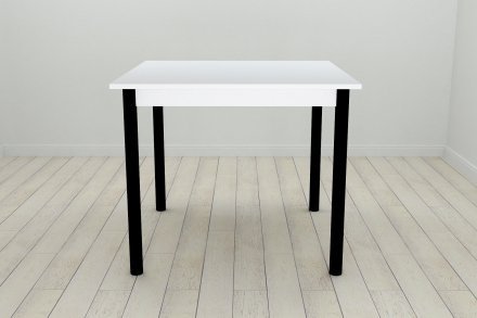 Стіл кухонний Ferrum-decor Агата 75x90x90 Чорний ДСП Біле 16мм (FRD-106263)