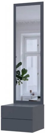 Підвісна тумба з дзеркалом Doros Сола Графіт / Сірий 45х40х168,6 см DRS-011742 (44900342)