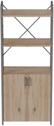 Етажерка 3/60 Ferrum-decor Серії Конект із тумбою 144x60x28 Сірий ДСП Сан-Марино (FRD-104457)