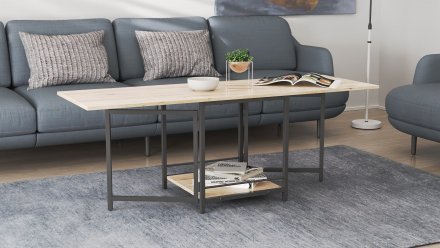 Стіл журнальний трансформер Куб Комбо Ferrum-decor 540x532x500 Чорний метал ДСП Дуб Сан-Марино 16 мм (FRD-105151) Стіл журнальний трансформер Куб Комбо Ferrum-decor 540x532x500 Чорний метал ДСП Дуб Сан-Марино 16 мм (FRD-105151)