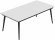 Стіл трансформер журнальний Dandi Small Ferrum-decor 45x120 160)x70 Чорний метал ДСП Білий 16 мм (FRD-106799)