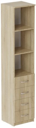 Пенал Анжело Ferrum-decor на 3 полиці із 4 шухлядами 1900x400x380 ДСП Дуб Сонома 16 мм (FRD-104926) Пенал Анжело Ferrum-decor на 3 полиці із 4 шухлядами 1900x400x380 ДСП Дуб Сонома 16 мм (FRD-104926)