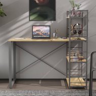 Письмовий стіл Ferrum-decor Серії Конект з етажеркою 75x120x60 сірий ДСП Дуб Артизан 16мм (FRD-104232) Письмовий стіл Ferrum-decor Серії Конект з етажеркою 75x120x60 сірий ДСП Дуб Артизан 16мм (FRD-104232)