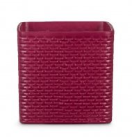 Кашпо для квітів Modern кераміка 13" бургунді куб 59065 Кашпо для квітів Modern кераміка 13" бургунді куб 59065