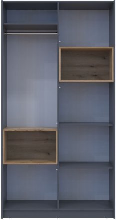 Шафа для одягу з нішою Doros Дейл 115,2х52х220 см Графіт/Дуб евок (DRS-011281) Шафа для одягу з нішою Doros Дейл 115,2х52х220 см Графіт/Дуб евок (DRS-011281)