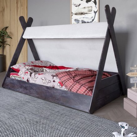 Дитяче ліжко з балдахіном LION Інді Бетон темний (LION-041431) Дитяче ліжко з балдахіном LION Інді Бетон темний (LION-041431)